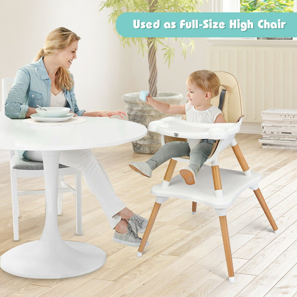 4 in 1 Baby High Chair Infant  Feeding Seat-Grey
