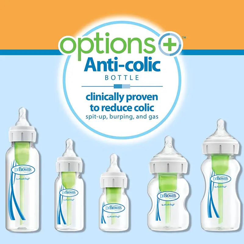 Baby Bottles Set Dr Browns Natural Flow Options Plus Anti Colic Pink 8 Pack