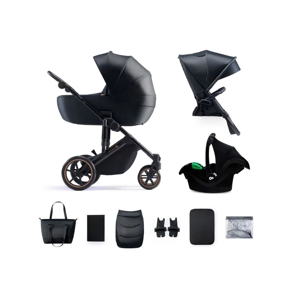 Kinderkraft 3-in-1 Mink Pro Prime 2 Travel System with Car Seat - Venezian Black