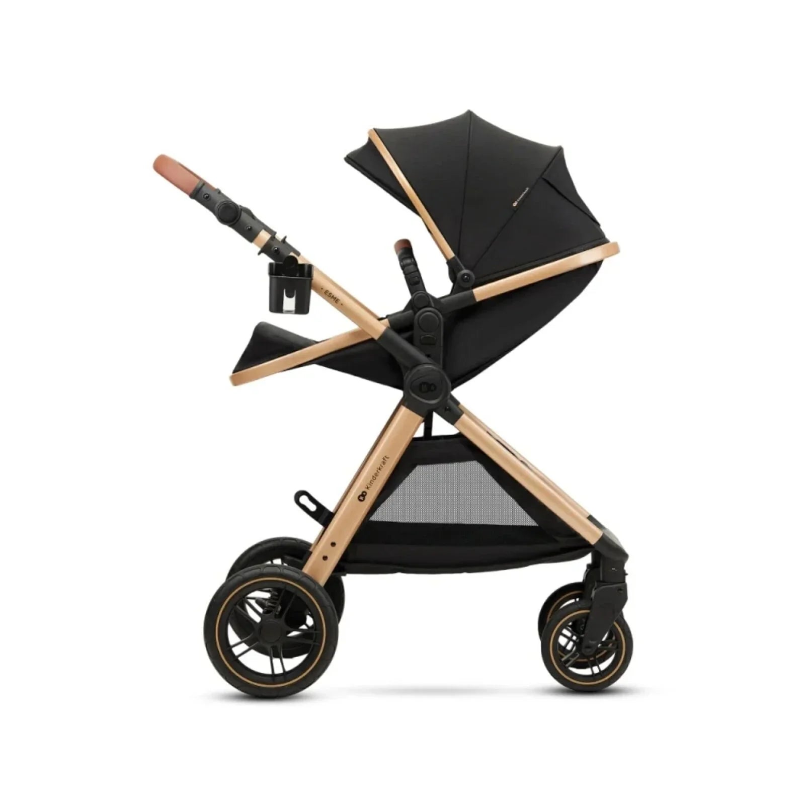 Kinderkraft Esme Pro 3-in-1 Travel System with Mink Pro Car Seat - Pure Black