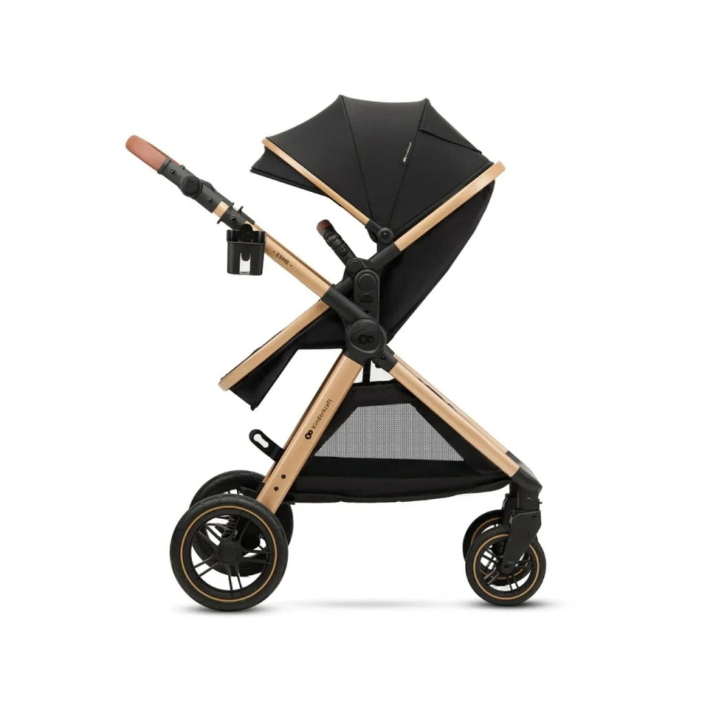Kinderkraft Esme Pro 3-in-1 Travel System with Mink Pro Car Seat - Pure Black