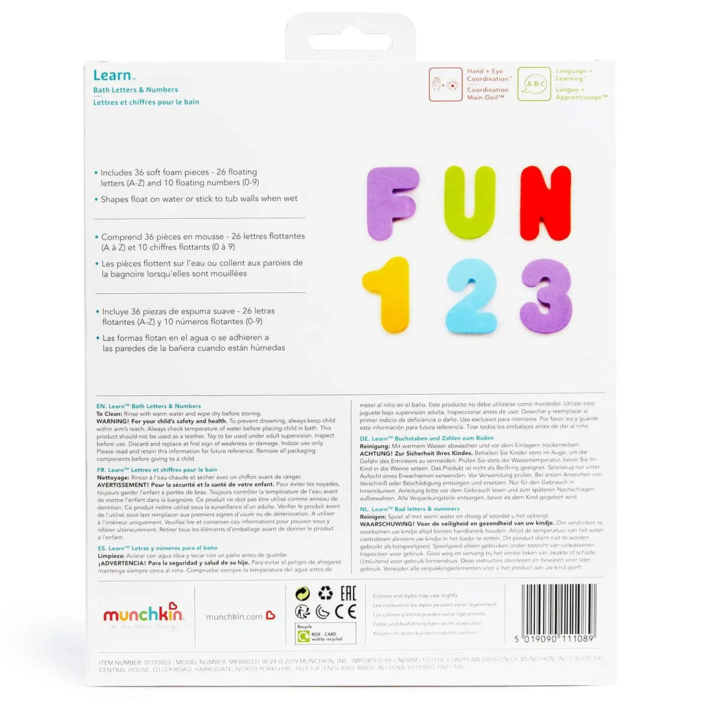 Munchkin Letters and Numbers Bath Toys (36 Items)