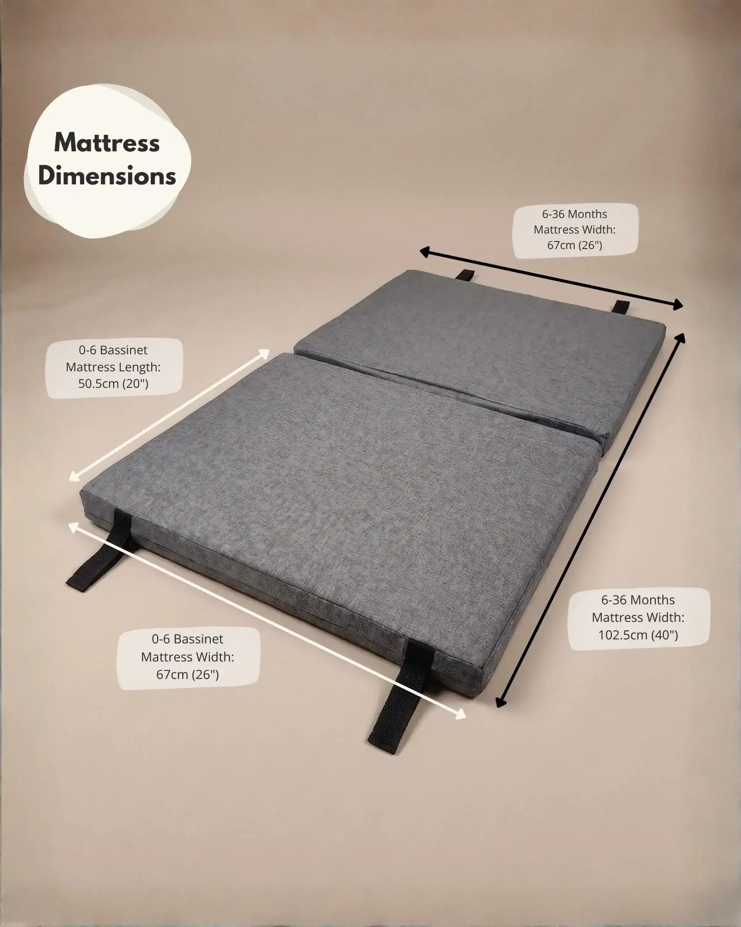 Airpod 3 Travel Cot Includes Newborn Bassinet Insert - Dark Grey
