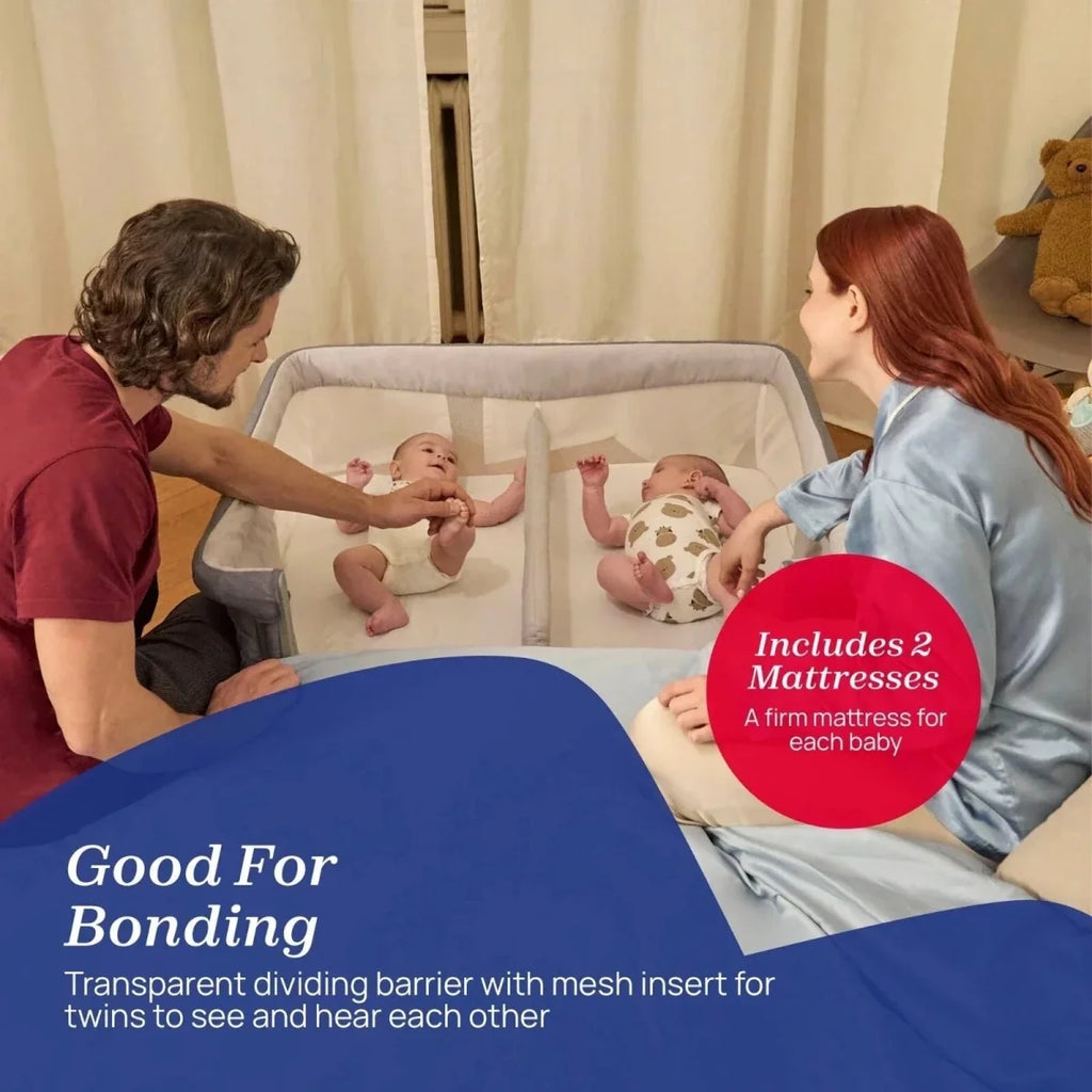 Chicco Next2Me Twins Crib - Magnet Grey