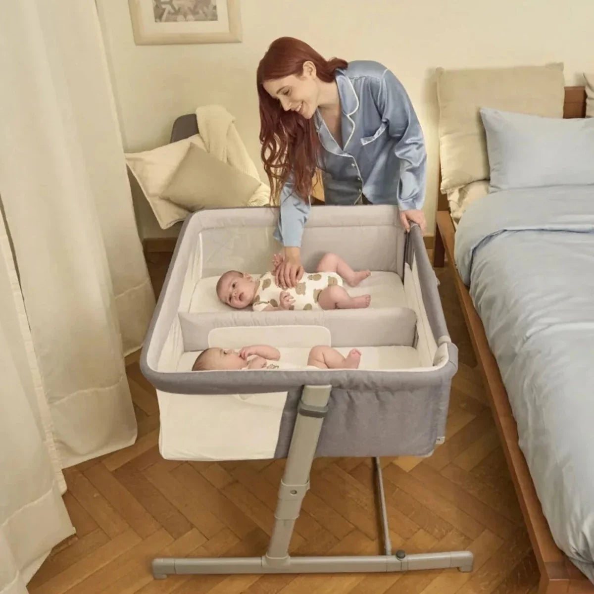 Chicco Next2Me Twins Crib - Magnet Grey