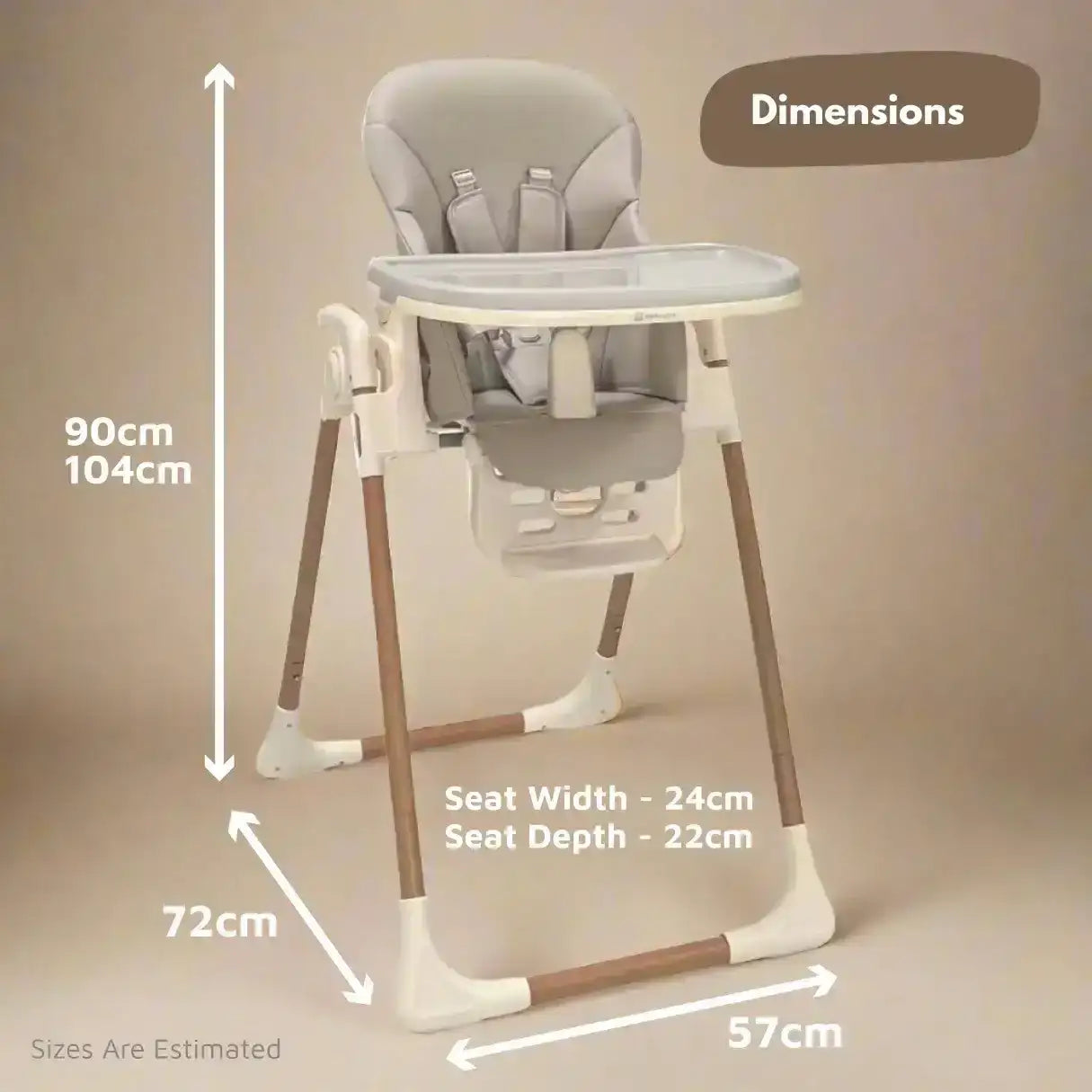 Flare Foldable High Chair - Beige
