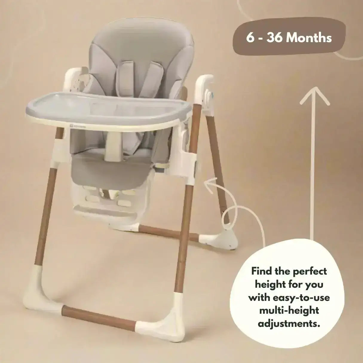Flare Foldable High Chair - Beige