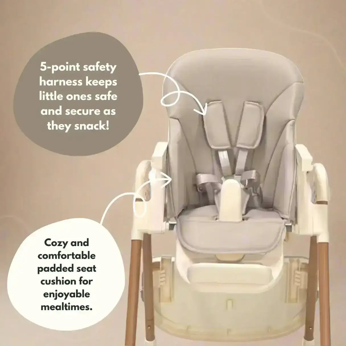 Flare Foldable High Chair - Beige