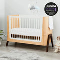 Gaia Baby Hera Convertible Cot Bed - Natural/Walnut