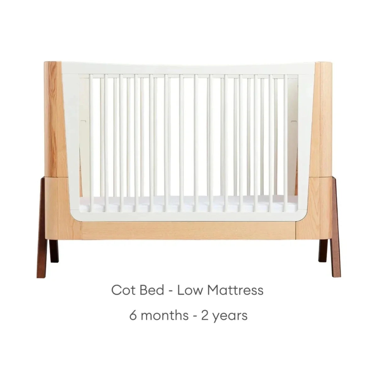Gaia Baby Hera Convertible Cot Bed - Natural/Walnut