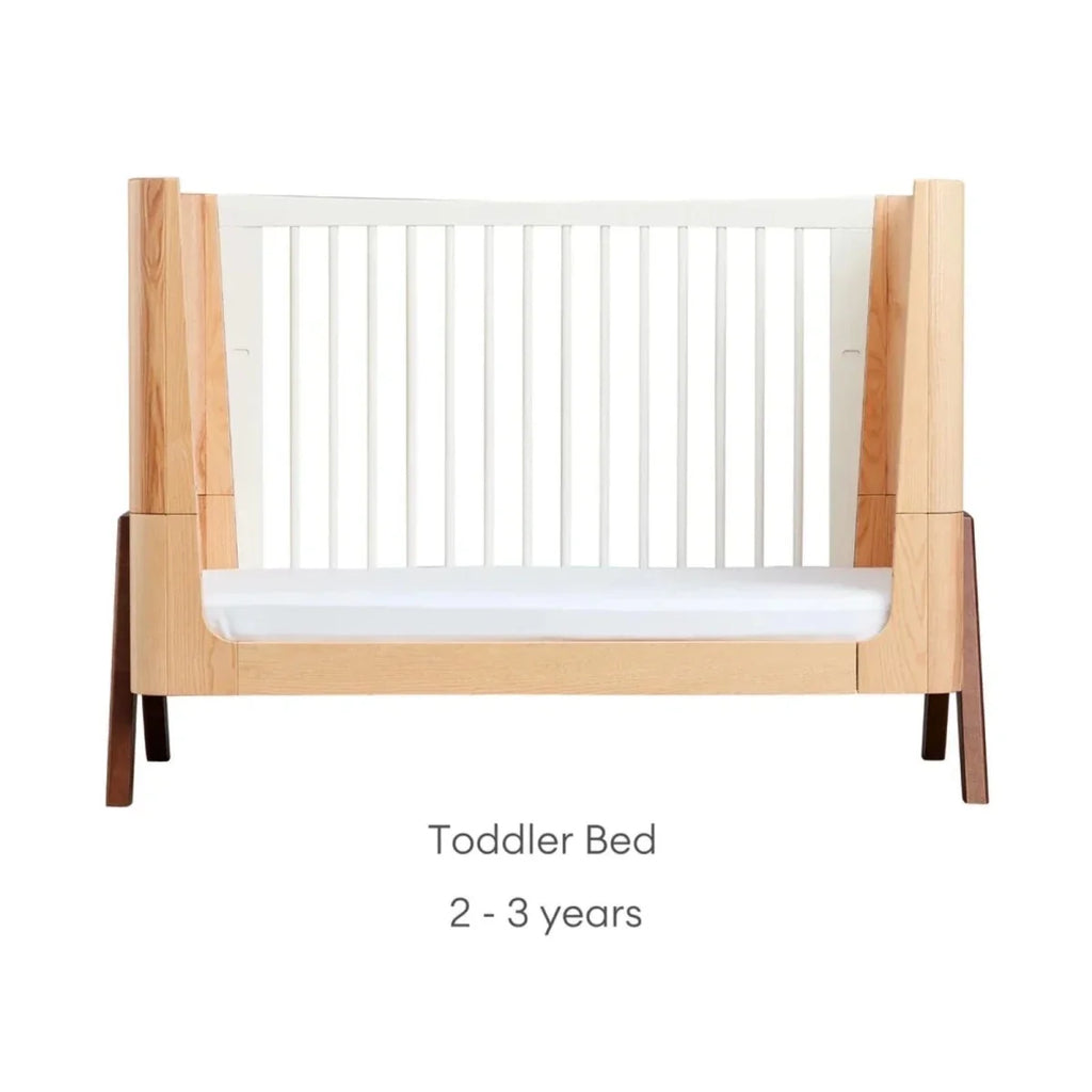Gaia Baby Hera Convertible Cot Bed - Natural/Walnut