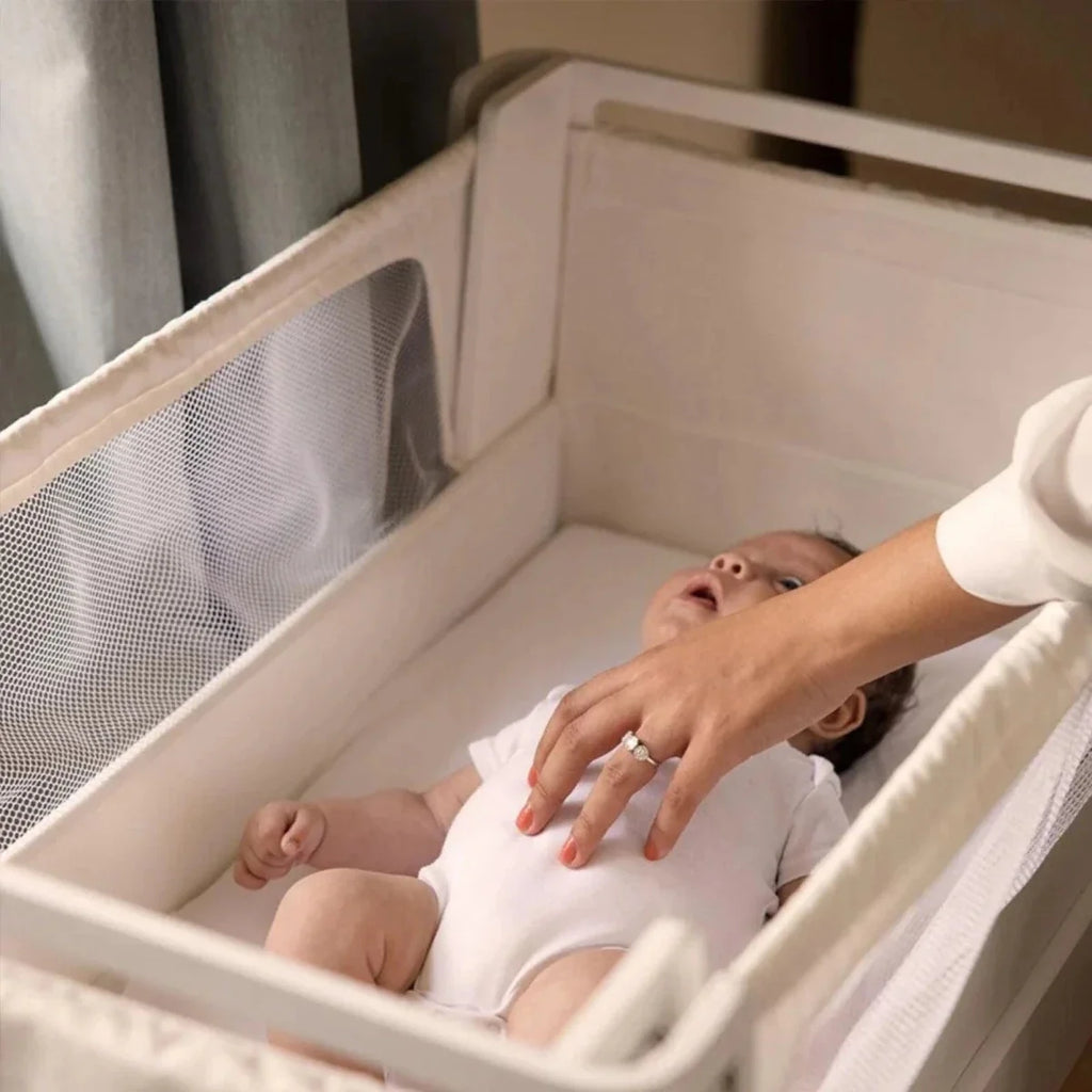 Gaia Baby Hera Bedside Crib² - White/Natural