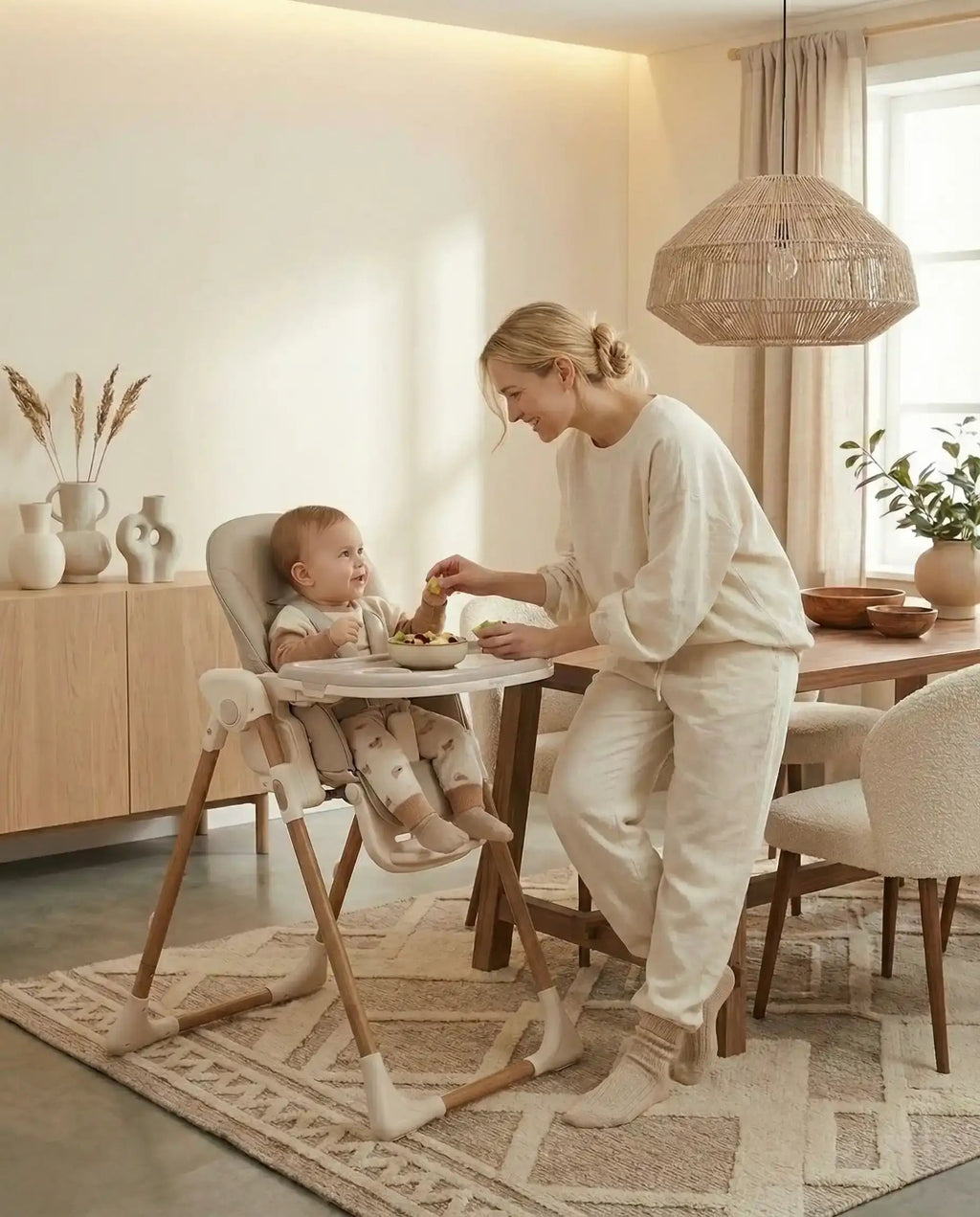 Flare Foldable High Chair - Beige