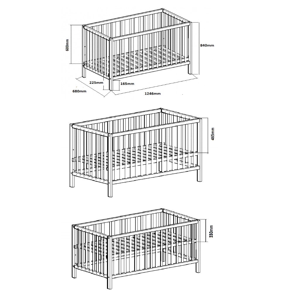 Kub Natural Cot