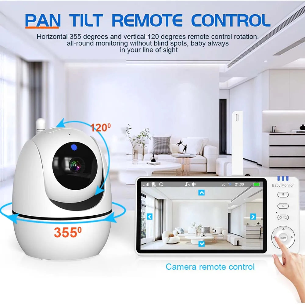 5 Inch Video Baby Monitor With Camera and speaker