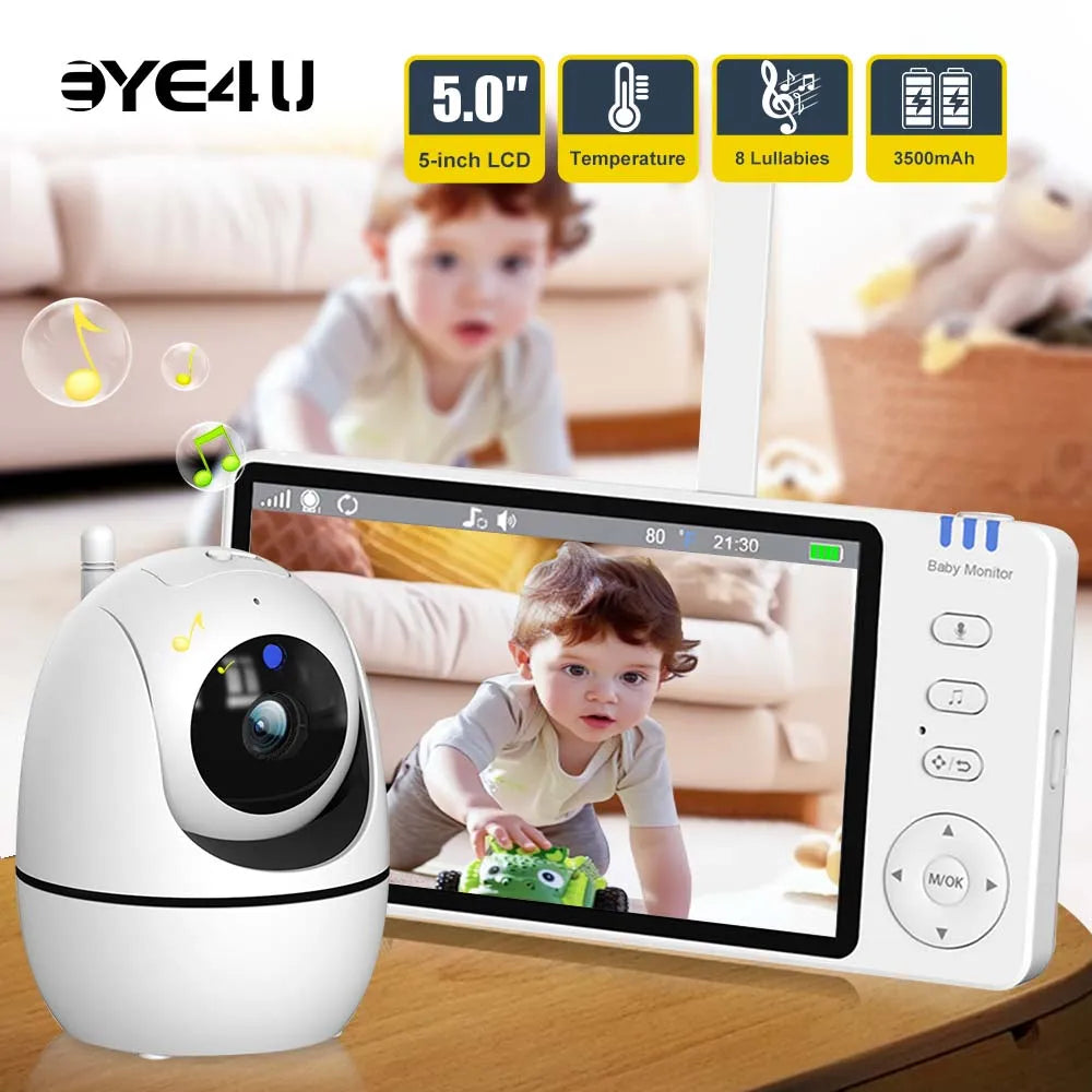 5 Inch Video Baby Monitor With Camera and speaker