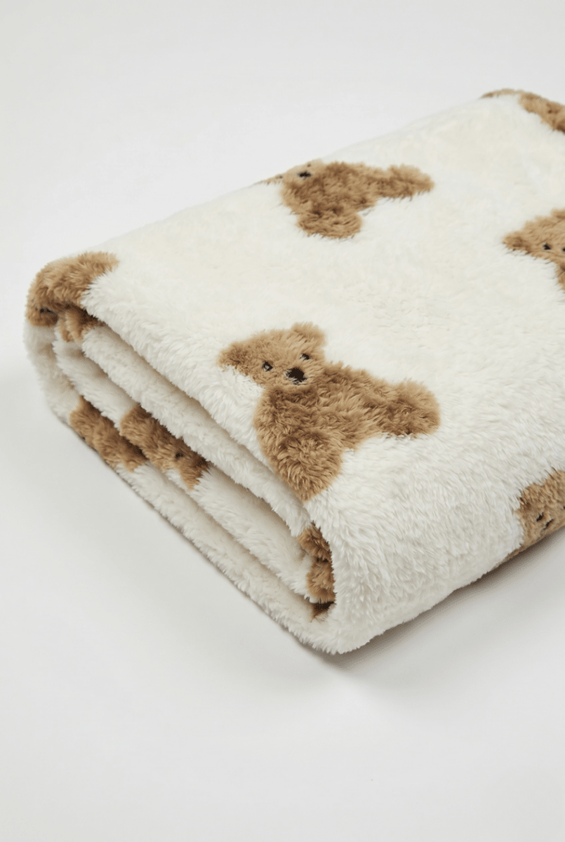 Bear Fleece Minky Blanket Super Soft