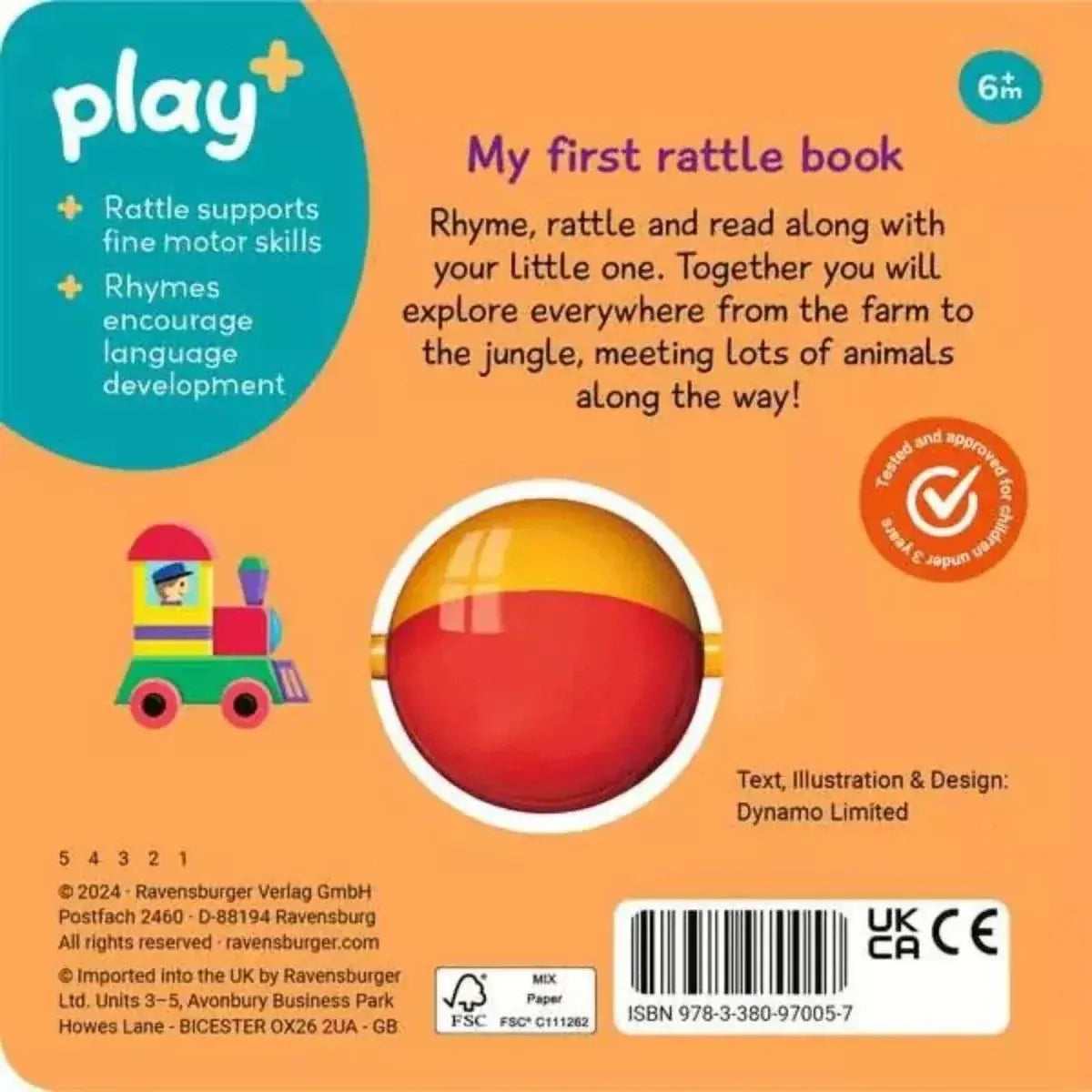 Play+ Ready Steady Shake Rattle Book - First Toy