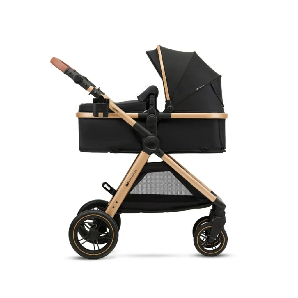 Kinderkraft Esme Pro 3-in-1 Travel System with Mink Pro Car Seat - Pure Black