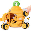 JoyCat Baby Toys 6-12 Months – Soft Beehive with 5 Sensory Bees | Montessori Rattle & Mirror