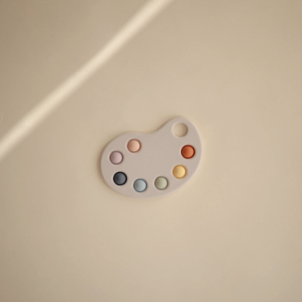 Mushie Paint Palette Press Toy | Sensory Fidget for Babies 10+ Months