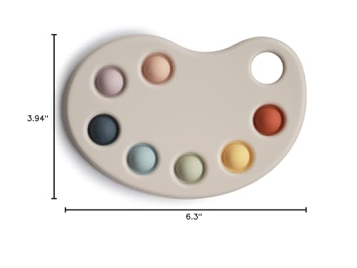 Mushie Paint Palette Press Toy | Sensory Fidget for Babies 10+ Months