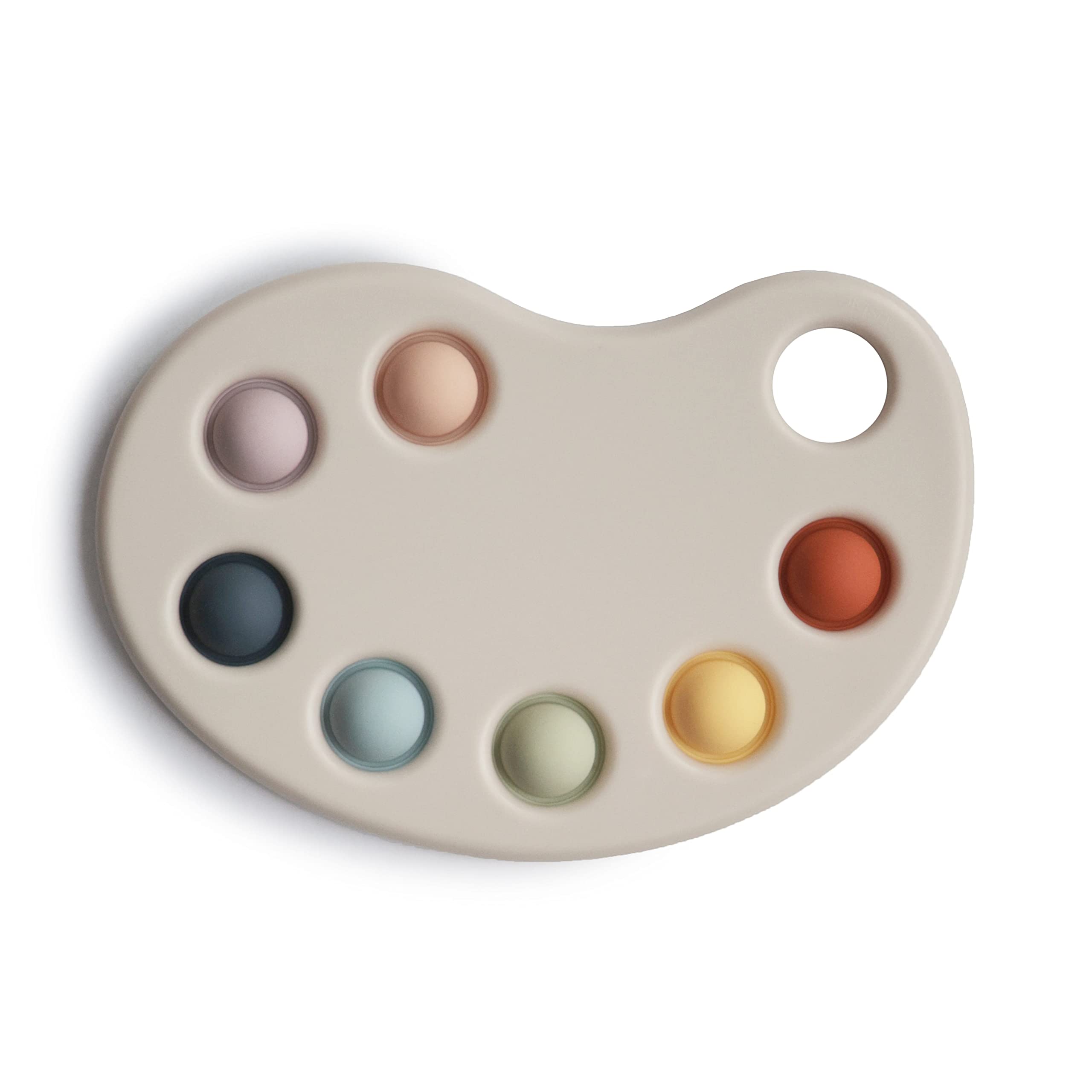 Mushie Paint Palette Press Toy | Sensory Fidget for Babies 10+ Months