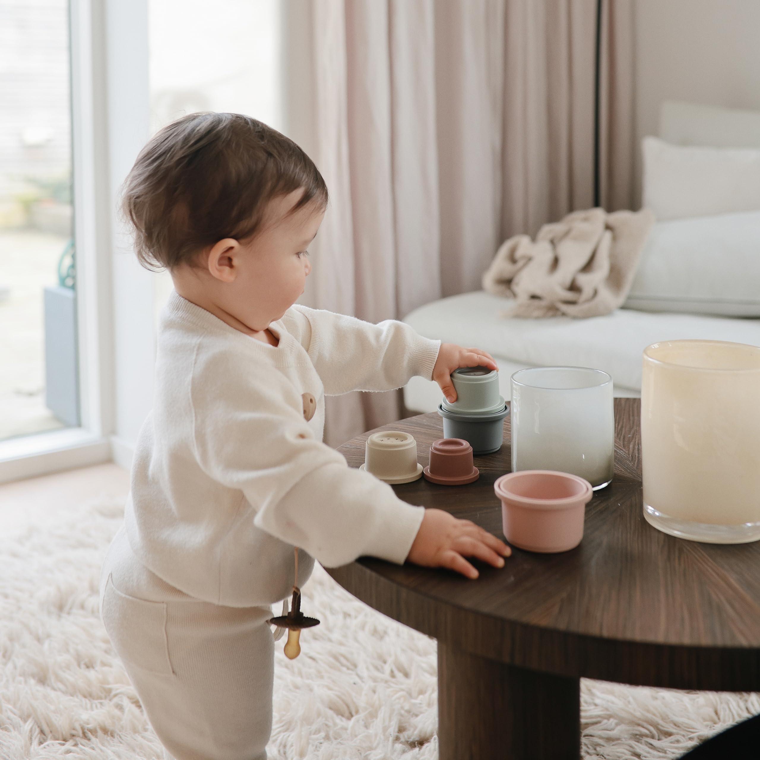 Mushie Stacking Cups Toy | Made in Denmark (Original)
